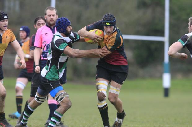16 Feb  2019WY102366Sport  -High Wycombe (green and white) v Windsor TRY By Anita Ross Marshall